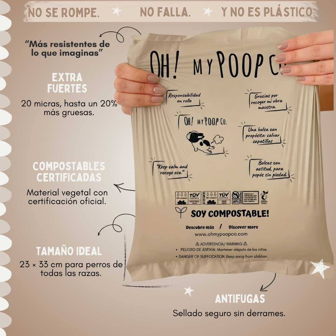 Bolsas compostables certificadas